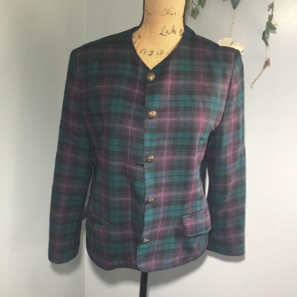 Alfred dunner size 10 vintage purple blazer
